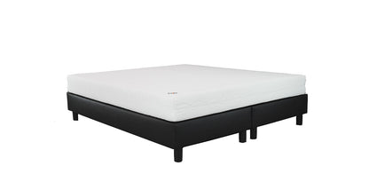 Boxspring 160x200 Skai zwart inclusief matras pocket koudschuim