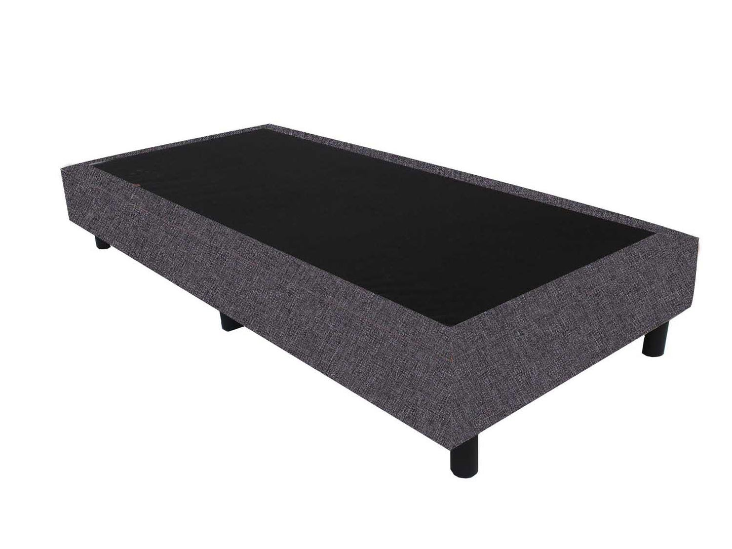 Eenpersoons Boxspring 90x200 cm - Donkergrijs Linnenlook