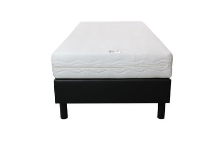 Boxspring 80x200 Skai zwart inclusief Matras Pocket Koudschuim