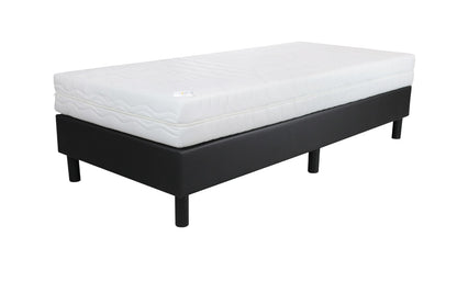 Boxspring 90x210 Skai Zwart inclusief Matras Pocket Koudschuim