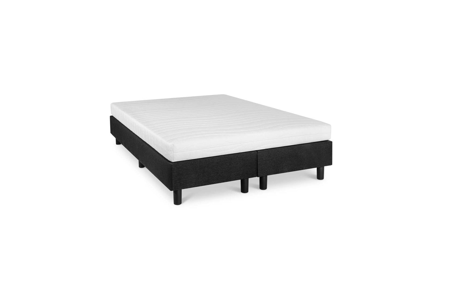 Boxspring Student Basic Zwart - 140x210 cm - Comfort Foam Matras