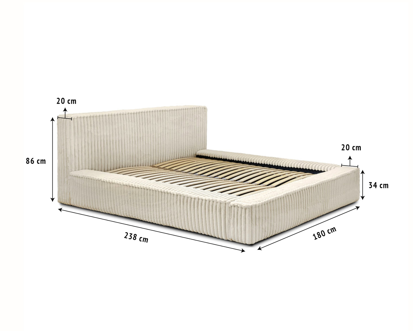 Adore Opberg Melody Pearl Beige - Hybrid Pocket Matras