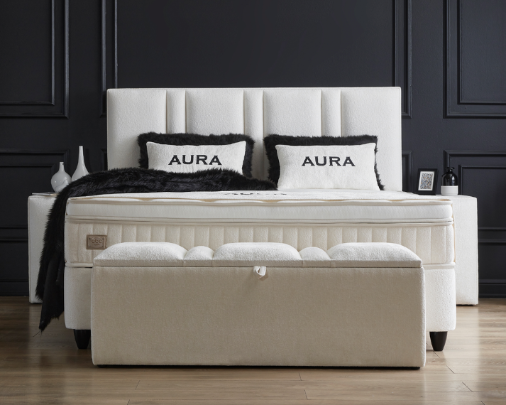 Opberg Boxspring Aura Wit