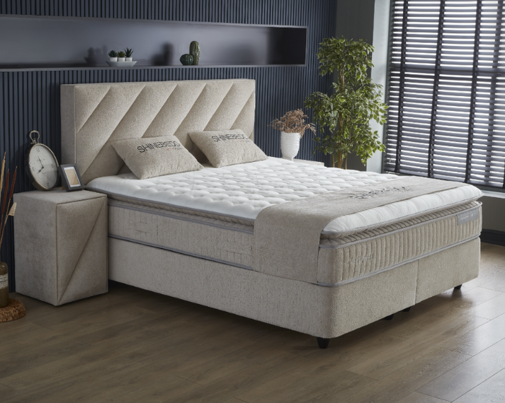 Opberg Boxspring Shinebedd - Beige