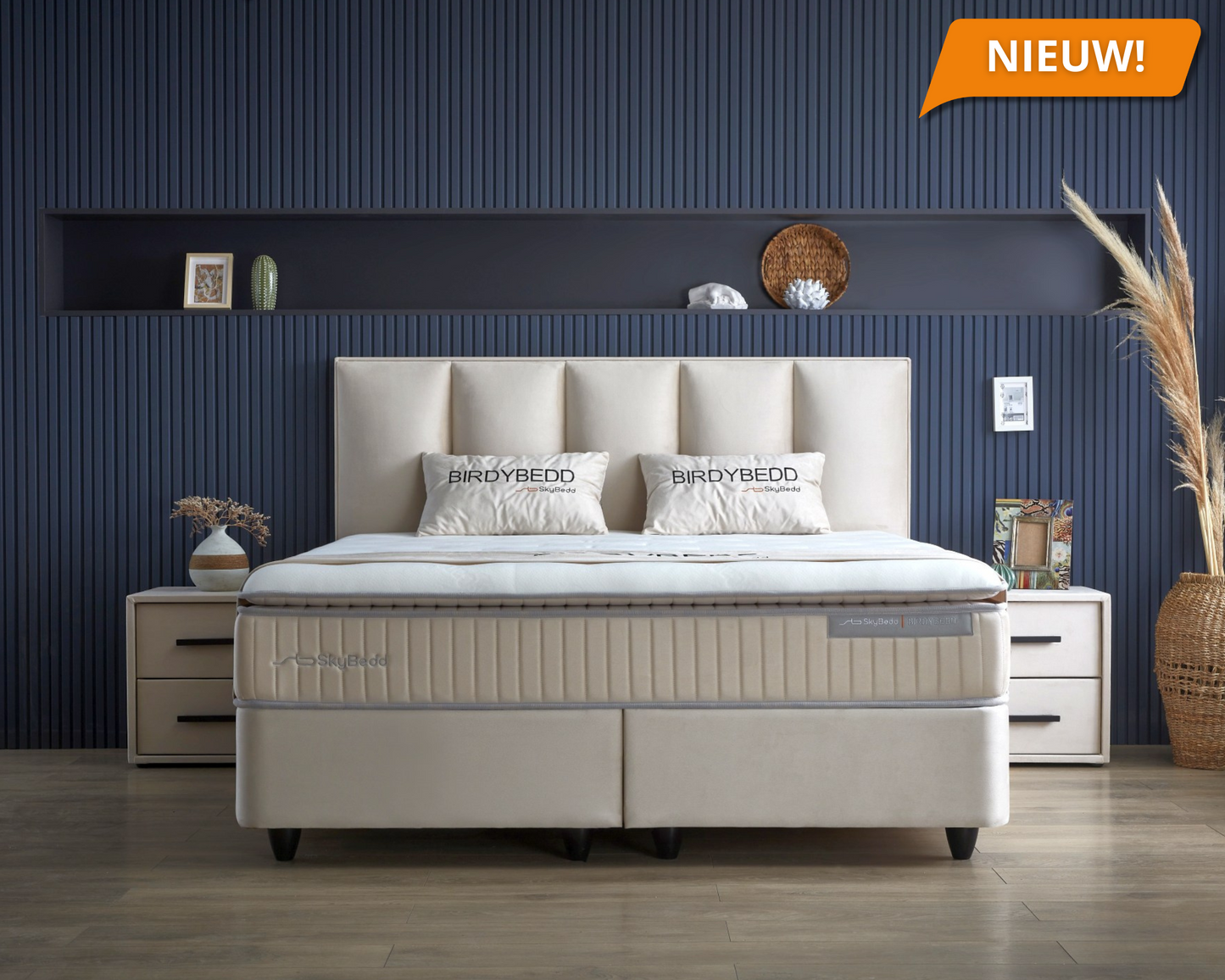 Opberg boxspring Birdybedd Beige